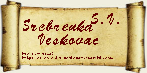 Srebrenka Veškovac vizit kartica